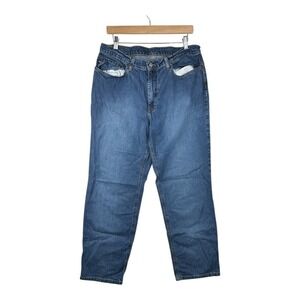Polo Ralph Lauren Women's Saturday Jeans size 14X31 Baggy Denim Blue‎